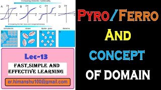 Lec13 PYROFERROElectric MaterialsDOMAIN ConceptDouble Curie TempMaterial Science for ESE [upl. by Aierdna8]