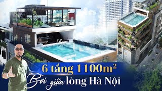 Không Gian Sống 1100m2 với Tường Lửa AN NINH 247 và BỂ BƠI VÔ CỰC View Toàn Hà Nội  NHÀ TO [upl. by Pironi]