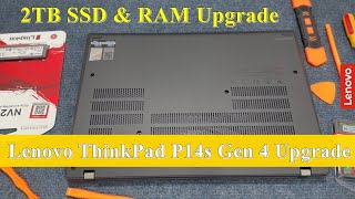 Lenovo ThinkPad P14s Gen 4 2TB NVMe SSD and Ram Upgrade  Disassembly [upl. by Evy]