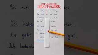 Mir oder mich Dativ oder Akkusativ deutsch deutschlernen german learngerman deutschüben short [upl. by Kruse]