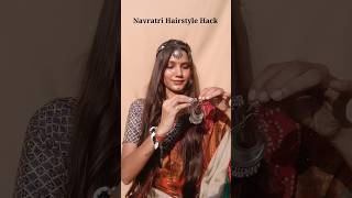 Navratri Hairstyle Hack garba hairstyle shorts [upl. by Skolnik]