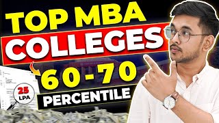 Top MBA Colleges Less than 60 to 80 Percentile✅Low CAT Score MBA Colleges MBA CAT2024 MBAcolleges [upl. by Stoat]