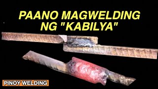 PAANO MAGWELDING NG quotKABILYAquot O REBAR  PINOY WELDING TIPS [upl. by Modnar]