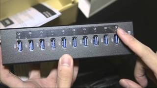 Orico A3H10 10 Port Powered USB 30 Hub Unboxing amp Review [upl. by Dihgirb]