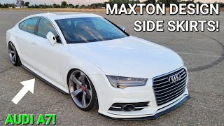 MAXTON DESIGN SIDE SKIRTS INSTALL on my 2016 Audi C754G8 A7 Quattro Prestige [upl. by Barclay]