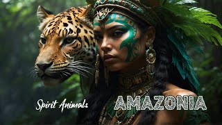 Native Amazonians  Rainforest People Jaguar Eagle  Peaceful Pan Flute  Relaxing Music [upl. by Ainivad]