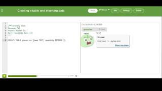 Creating a table and inserting data  Computer Programming  Khan Academy [upl. by Ahidam]