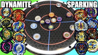 ALL DYNAMITE BEYBLADES vs ALL SUPERKING BEYBLADES [upl. by Neehsuan]