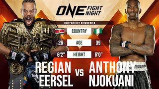 Regian Eersel vs Anthony Njokuani  Kickboxing Full Fight Replay [upl. by Hanselka]