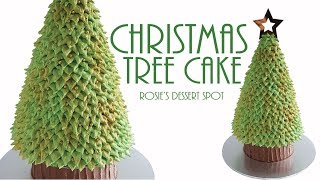 EASY Sculpted CHRISTMAS TREE Cake Tutorial Rosies Dessert Spot [upl. by Debra]