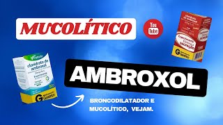 AMBROXOL Apresentação mecanismo de ação indicação interação reações e Cuidados de Enfermagem [upl. by Olwen]