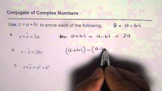 Prove Relation Between Complex Numbers and Conjugate [upl. by Annaoi]