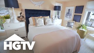 Pink Guest Bedroom Tour  HGTV Dream Home 2018  HGTV [upl. by Nauht]