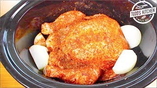 How to cook a whole Chicken in a Crock Pot recipe  Slow Cooker [upl. by Anaiek216]