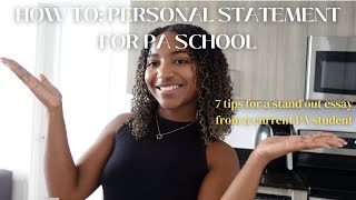 HOW TO WRITE YOUR PERSONAL STATEMENT FOR PA SCHOOL  WHAT TO INCLUDE [upl. by Adalheid]