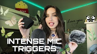 ASMR INTENSE MIC TRIGGER ASSORTMENT‼️Mic Pumping Brain Massage Mic GrippingBrushing Mouth Sounds [upl. by Crary]