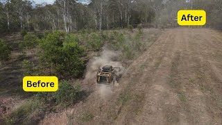 Forestry Mulcher making usable pasture [upl. by Kcirad]