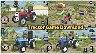 नया इंडियन ट्रैक्टर गेम  Tractor Wala Game  Indian Tractor Game Download  Tractor Game [upl. by Zeph]