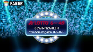 FABER Lotto · LottoGewinnzahlen vom Samstag den 31082024 [upl. by Anatola]