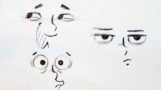 How to Draw Eye Expressions Step by Step [upl. by Euqimod]