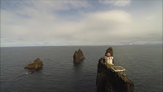 Incredible video from the stunning Þrídrangar lighthouse [upl. by Yalc]