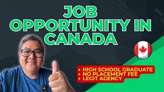 JOB OPPORTUNITY IN CANADA I WORKERS NEEDED IN CANADA I NO PLACEMENT FEE I BUHAY CANADA [upl. by Luci]