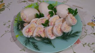 Кальмары фаршированные Фарширую крабовыми палочками и сыром очень вкусно [upl. by Andris758]