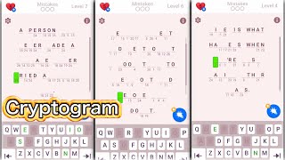 Cryptogram Word Puzzle Gameplay level 47 Walkthrough [upl. by Akienahs]