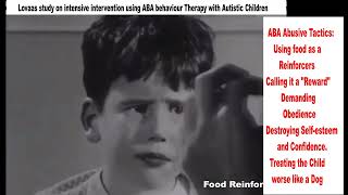 ABA torture tactics – uses food to manipulate child into obeying commands calling it a reward [upl. by Tonina]