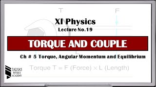 XI Physics Lecture No19  Torque and Couple  Talhas Physics Academy [upl. by Leilamag]