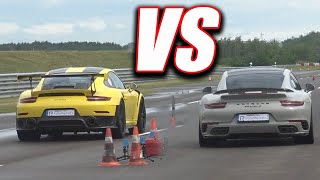 PORSCHE 911 GT2 RS vs 911 TURBO S🧐🧐 [upl. by Anihpesoj]