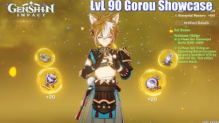 Genshin Impact  LvL 90 Gorou Skills amp Gameplay Showcase [upl. by Noivaz]