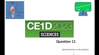 CE1D 2023 Sciences  question 11 [upl. by Weider]