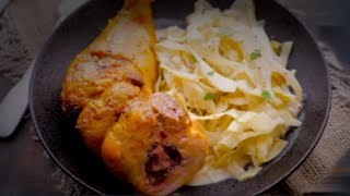 Recette poulet au four  Cuisses de poulet farcies à la viande hachée [upl. by Nosoj]