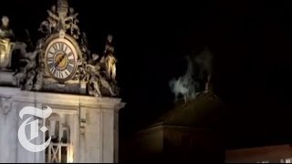 Conclave 2013  New Pope White Smoke Seen at Vatican in Rome  The New York Times [upl. by Sergius]