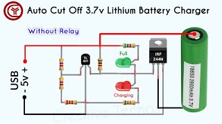 Auto cut off 37 volt battery charger circuit [upl. by Aisya958]