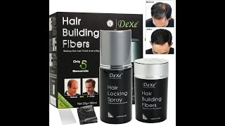 Dexe Hair Building Fibers Dark amp Hair Locking Spray 100ml Set dexe hair building fiber [upl. by Ynahirb]