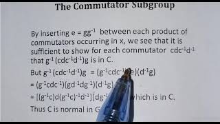 85 MTH633 GroupTheory Topic 144145 Commutator Subgroup  Theorem on Commutator Subgroup [upl. by Takara]