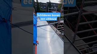 Schilderen boven een uitbouw [upl. by Oruam]