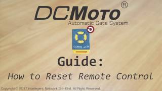 How to reset Remote Control DCMoto [upl. by Eilsew585]