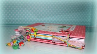 Cómo hacer una libreta TUTORIAL scrapbook [upl. by Edmond]