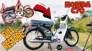 Full Restoration of Honda C70 1975  Time Lapse  Motorcycle Restoration  Classic  CUB [upl. by Wolgast155]