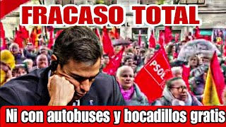 FRACASO MONUMENTAL DE LA MANIFESTACIÓN EN APOYO DE PEDRO SÁNCHEZ [upl. by Bac97]