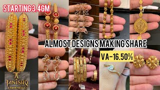 New gold jewellery Designs only 34Gm starts 🔥 Light weight gold jewellery Designs with price [upl. by Kcirredal544]