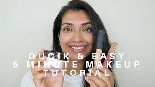 Quick amp Easy 5 Minute Makeup Tutorial  Vithya Hair and Makeup [upl. by Leahcimnhoj]