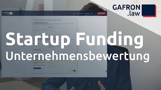 Startup Funding UNTERNEHMENSBEWERTUNG verstehen [upl. by Darin]