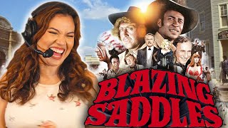 ACTRESS REACTS to BLAZING SADDLES 1974 BEST MEL BROOKS COMEDY [upl. by Nojid]