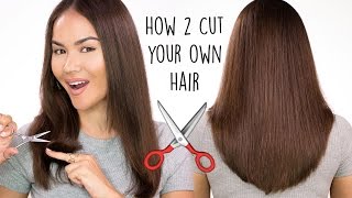 How To Cut Your Own Hair l DIY HAIRCUT TUTORIAL  Maryam Maquillage [upl. by Tiemroth739]