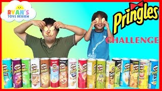 PRINGLES CHALLENGE Potato Chip Flavors Tasting Contest Ryan ToysReview [upl. by Perrin538]