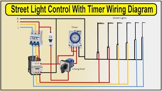 Mechanical Street Light Timer Connection with Contactor ElectricalTechnician [upl. by Annoeik]